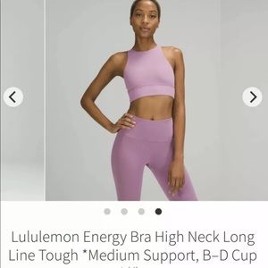 Lululemon high neck energy bra